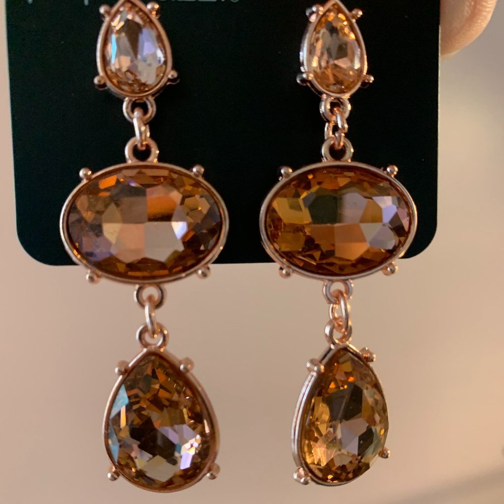 Paparazzi Royal Appeal Copper Earrings with Post Backings
